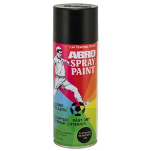 Pintura Spray Negro Mate 400ml Abro
