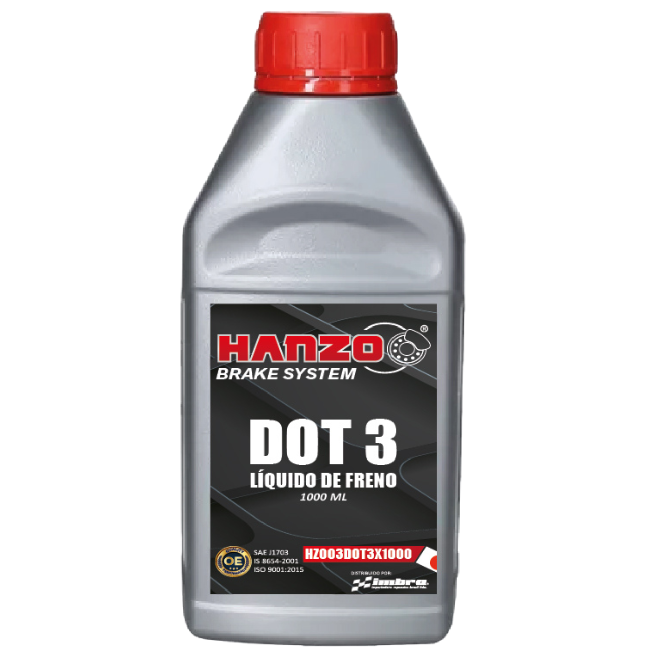 Liquido De Freno DOT3 1 Lt Hanzo 3