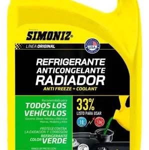 Refrigerante/Anticongelante Simoniz Verde 33% Galon 3.78Lt
